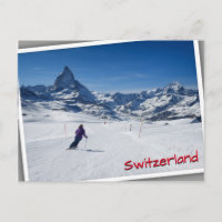 Skiing with Mt. Matterhorn in Zermatt, Switzerland