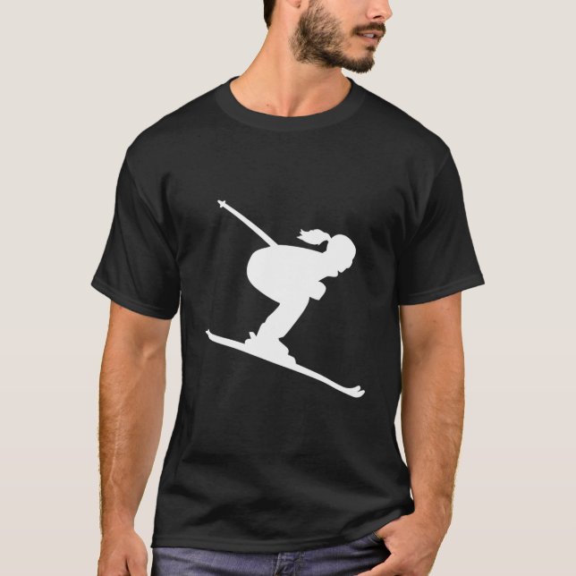 Skiing Woman T-Shirt (Front)