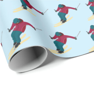 Skiing Wrapping Paper