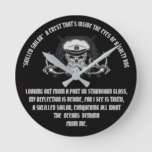 SKILLED SAILORS ROUND CLOCK