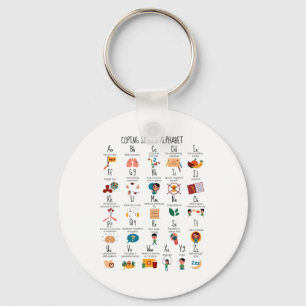 Skills Alphabet School Counsellor Mental Health Sc Key Ring