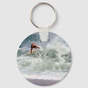 Skimboarding by Shirley Taylor Key Ring