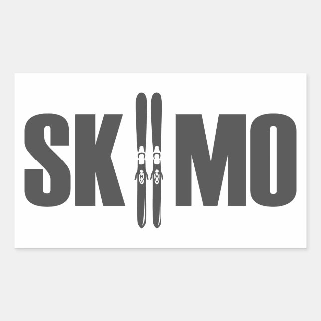 SkiMo Rectangular Sticker (Front)