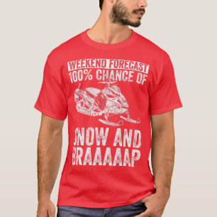 Skimobile And Snowmobile Motor Sled Riding  T-Shirt
