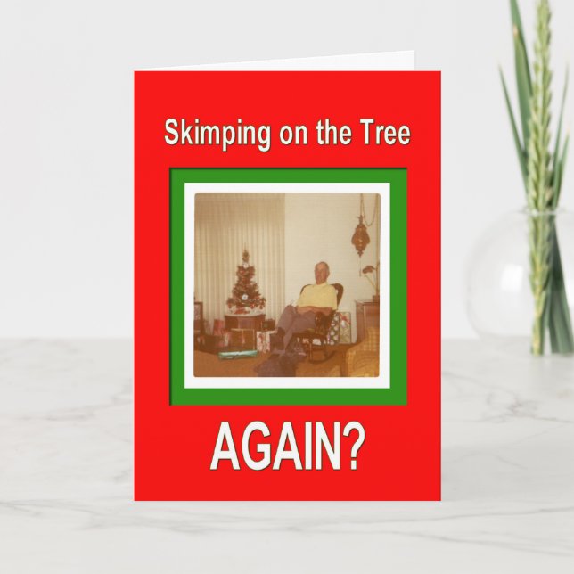 Skimpy Tree Holiday Card (Front)