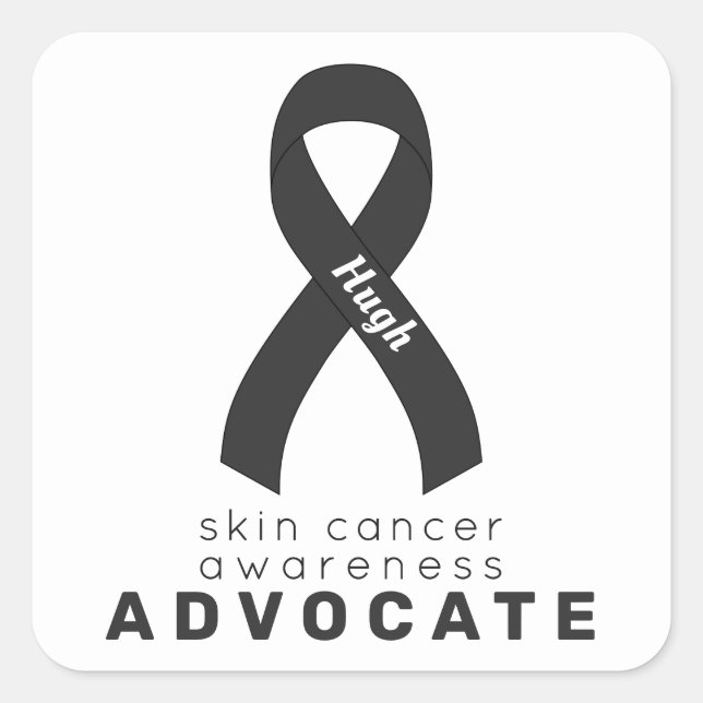 Skin Cancer Advocate White Square Sticker (Front)