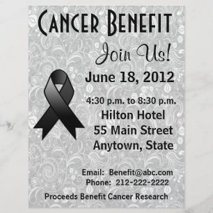 Skin Cancer Awareness Benefit Grey Floral Flyer