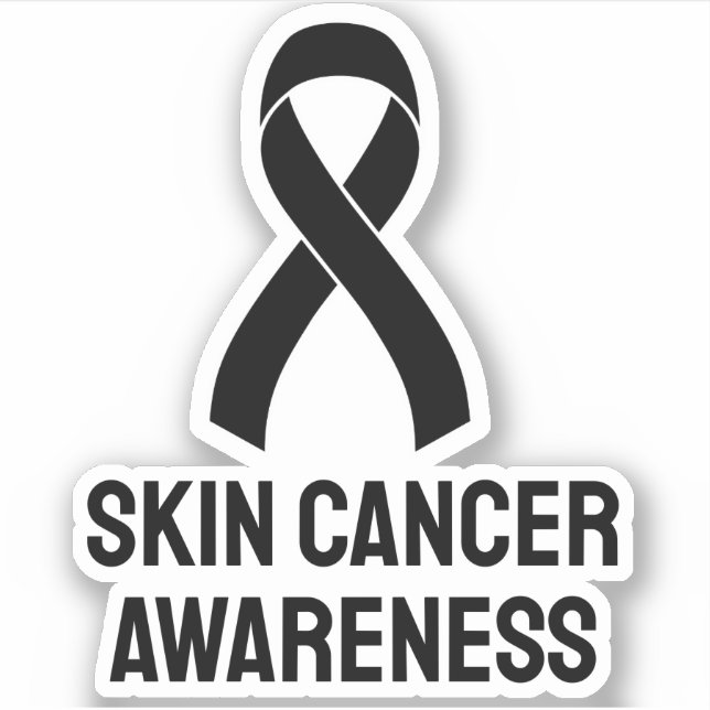 Skin Cancer Awareness Black Ribbon (Front)