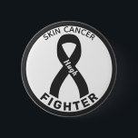 Skin Cancer Fighter Ribbon White Button<br><div class="desc">Skin Cancer Fighter Ribbon White Button for awareness and support for people fighting skin cancer.</div>