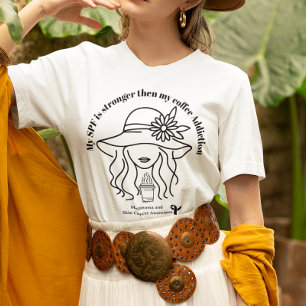 Skin cancer melanoma awareness coffee lover gift T-Shirt