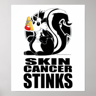 Skin Cancer Stinks Poster