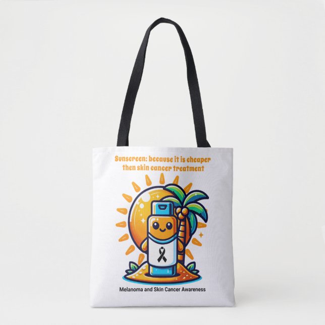 Skin Caner Melanoma Awareness Beach Tote bag (Front)