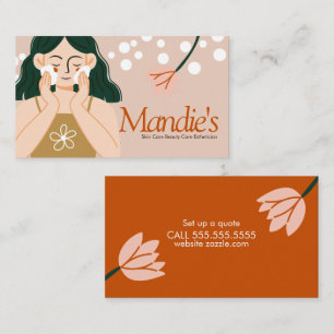 Skin Care Aesthetician Women Business Salon  Boho Card