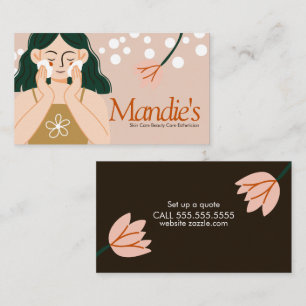 Skin Care Aesthetician Women Business Salon  Card
