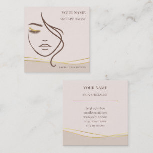 Skin care & Beauty Salon Square Business Card
