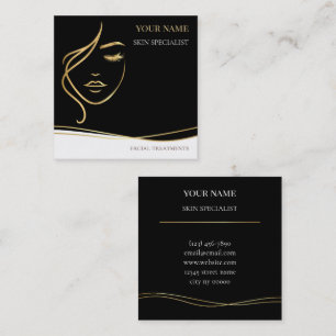 Skin care & Beauty Salon Square Business Card