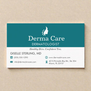 Skin Care Center Dermatologist Business Card