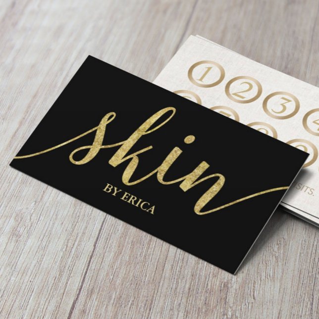 Skin Care Gold Script Spa Aesthetician Loyalty (Creator Uploaded)