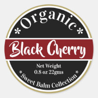 Skin Care Product Label Black Gold Red Collection
