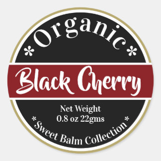 Skin Care Product Label Black Gold Red Collection