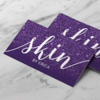 Skin Care Typography Deep Purple Aesthetician