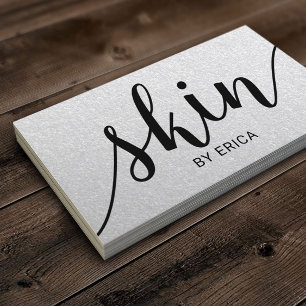 Skin Care Typography Elegant Aesthetician Business Card