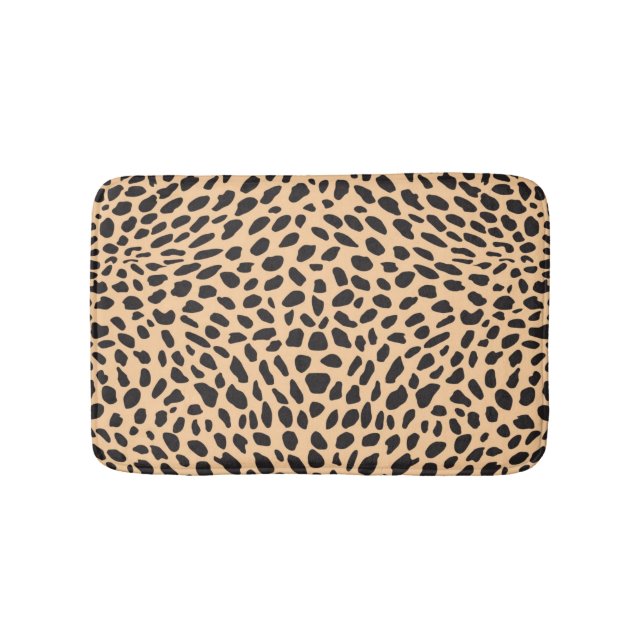Skin cheetah decor bath mat (Front)