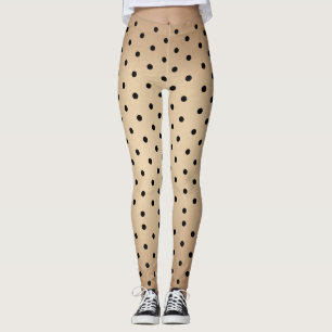 Skin colour, polka dots pattern leggings
