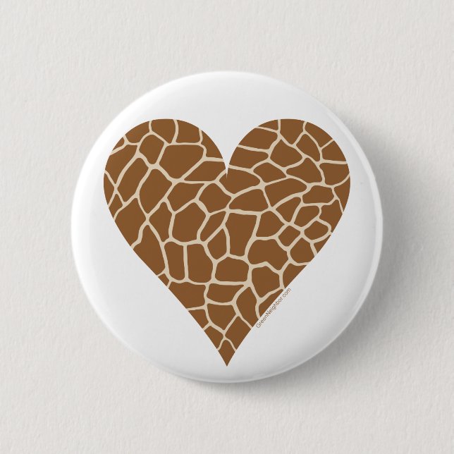 Skin Pattern, Colours of the Giraffe 6 Cm Round Badge (Front)