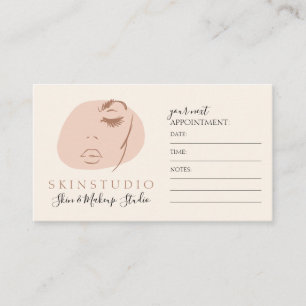 Skin Studio Beauty Salon Aesthetician Appointment Card