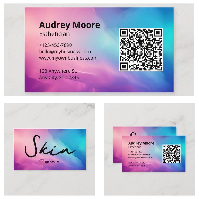 Skincare and Makeup Aesthetician Business Card (Skincare and Makeup Esthetician Business Card
)