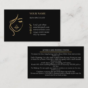 Skincare & Beauty After care Card