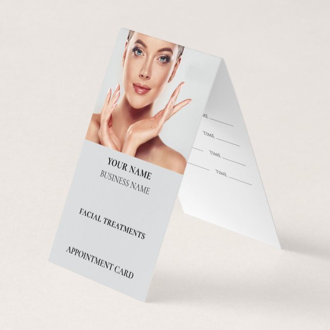 Skincare & Beauty Salon Appointment  Business Card (Front)
