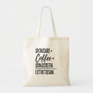 Skincare Coffee Sunscreen Aesthetician Tote Bag