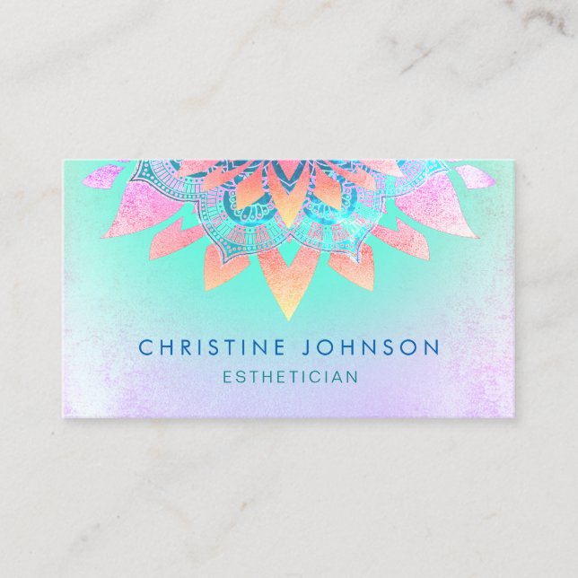 skincare lotus decor business card (Front)