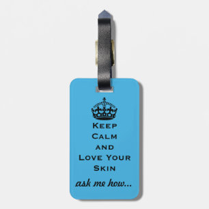 Skincare Lovers: "Keep Calm and Love Your Skin" Luggage Tag