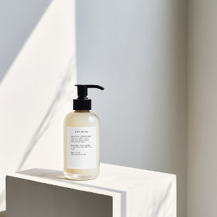 Skincare Product Ingredient Label