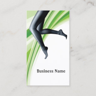 Skincare Salon Spa Green Waves Girl Legs Business Card