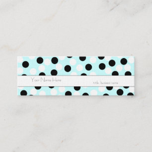 Skinny Black and White Polka Dot Business Card