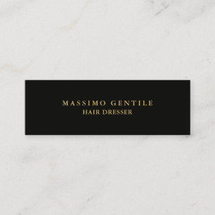 Skinny Black Gold Colour Professional Trendy Mini Business Card