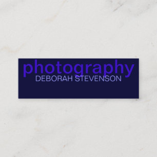 Skinny Blue Plain Photography Business Card