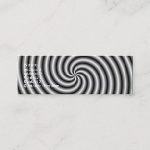 Skinny Business Card  The Swirl in Black and White