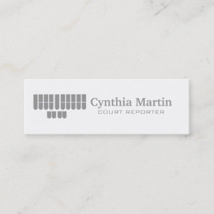 Skinny custom court reporter business cards