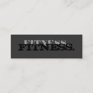 Skinny Cute Plain Grey Fitness Business Card