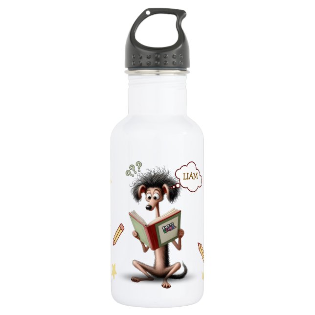 Skinny Doggy Back To School Kids 532 Ml Water Bottle (Front)