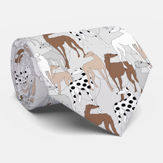 Skinny Dogs Light Grey Neck Tie (Rolled)