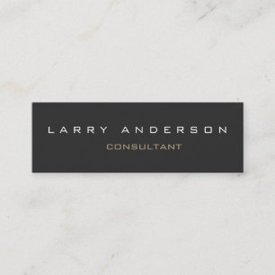 Skinny Double-sided Grey Consultant Business Card