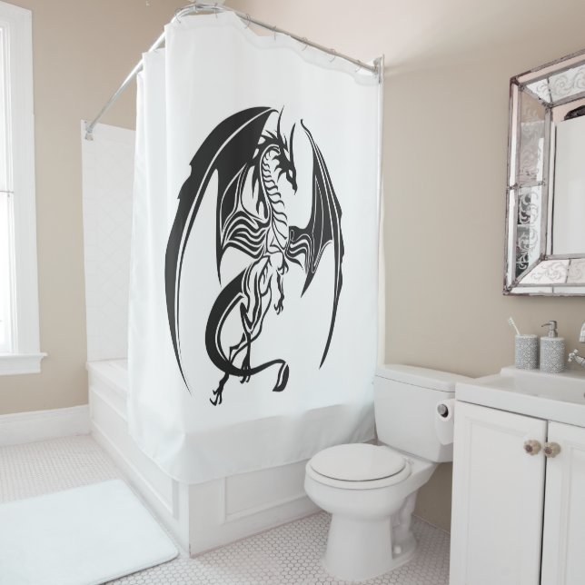 Skinny dragons... shower curtain (In Situ)