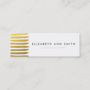 Skinny Gold Effect Chic Business Card