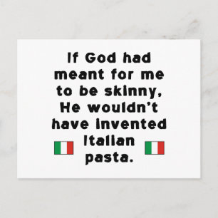 Skinny Italian Pasta Postcard